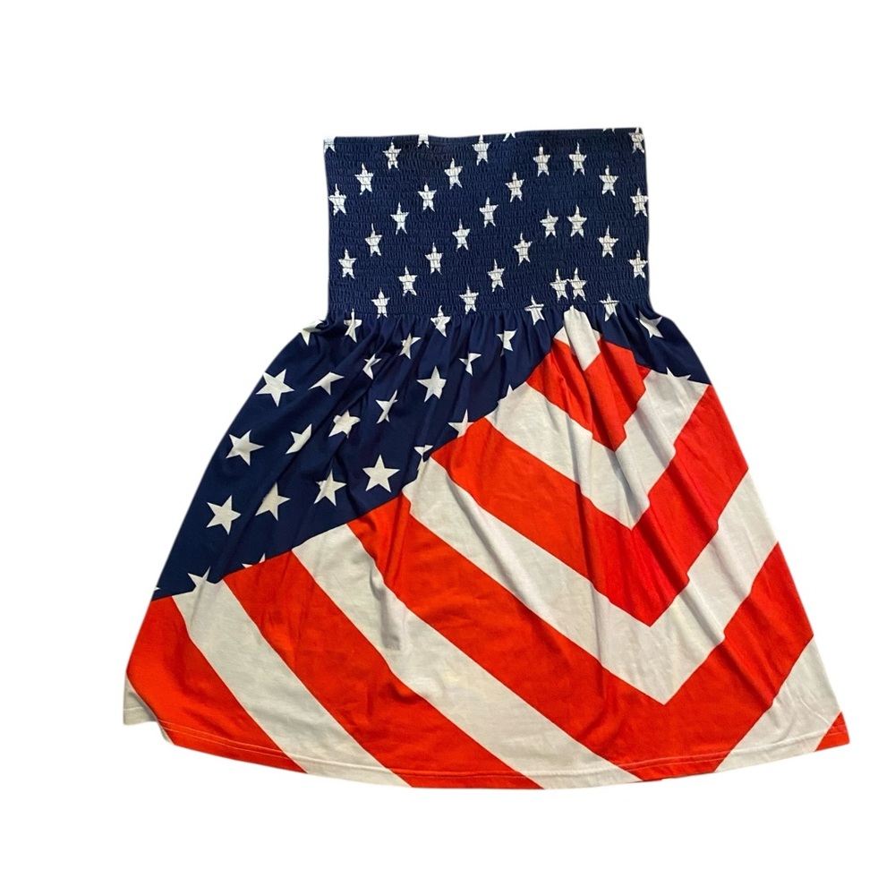 NWOT Patriotic Strapless Dress/Tunic